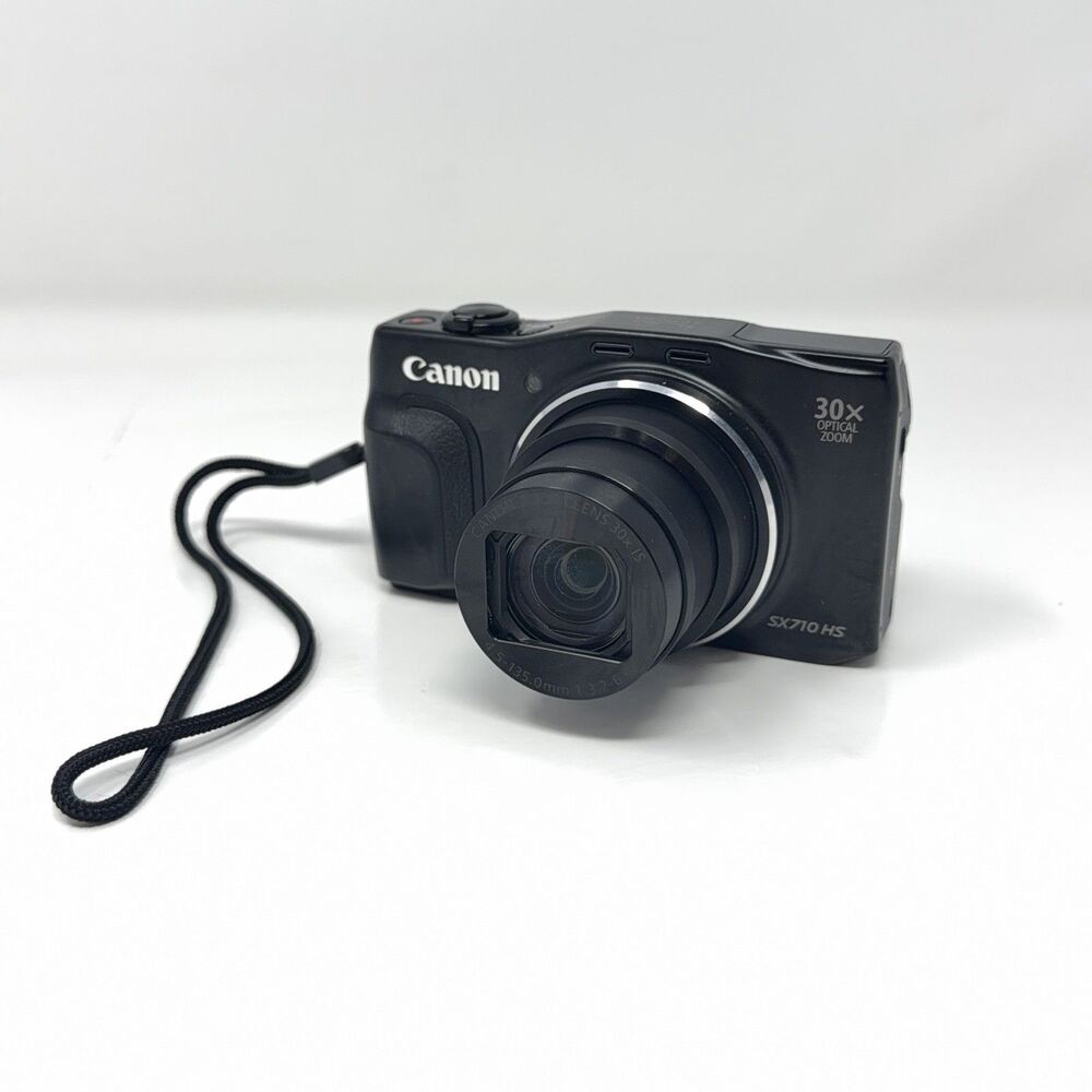 Canon PowerShot SX710 HS Black 20.3MP 30x Optical Zoom Camera Tested No Charger